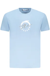 TRUSSARDI KOSZULKA Z KRÓTKIM RĘKAWEM MĘSKA NIEBIESKA - Koszulki męskie - miniaturka - grafika 1