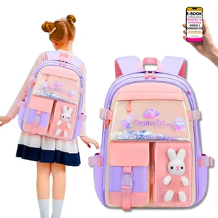 TORNISTER PLECAK DLA DZIEWCZYNKI KLASA 1 2 3 – ERGONOMICZNY PLECAK Z KRÓLIKIEM RÓŻOWY + WYGODNE SZELKI I ODBLASKI + EBOOK-3 - Plecaki szkolne i tornistry TORNISTER PLECAK DLA DZIEWCZYNKI KLASA 1 2 3 – ERGONOMICZNY PLECAK Z KRÓLIKIEM RÓŻOWY + WYGODNE SZELKI I ODBLASKI + EBOOK-3 - Plecaki szkolne i tornistry - miniaturka - grafika 1