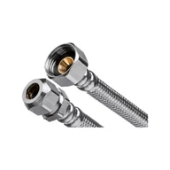 Węże elastyczne - Wężyk w oplocie ze stali nierdzewnej z zaciskiem 3/8" GW/GZ 50 cm Invena - miniaturka - grafika 1