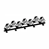 Wieszaki i stojaki - Wieszak ścienny ubraniowy WS22 geometryczny czarny - miniaturka - grafika 1