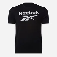 Koszulki męskie - Koszulka męska bawełniana Reebok Identity Big 100070405 S Czarna (4066763439088) - miniaturka - grafika 1