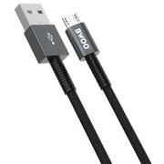 Kable USB - BWOO Kabel USB MicroUSB BWOO X211V 1m Czarny GSM113483 - miniaturka - grafika 1