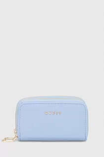 Portfele - Guess portfel damski kolor niebieski - grafika 1