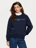 Bluzy damskie - Tommy Hilfiger Bluza WW0WW39791 Granatowy Relaxed Fit - miniaturka - grafika 1