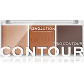 Bronzery i konturowanie twarzy - Makeup Revolution Relove Trio Color Play Palette) 6 g Cień Bronze Sugar) - miniaturka - grafika 1