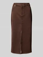 Spódnice - Spódnica midi ze szwami w kontrastowym kolorze model ‘STINA LIFE’ - miniaturka - grafika 1