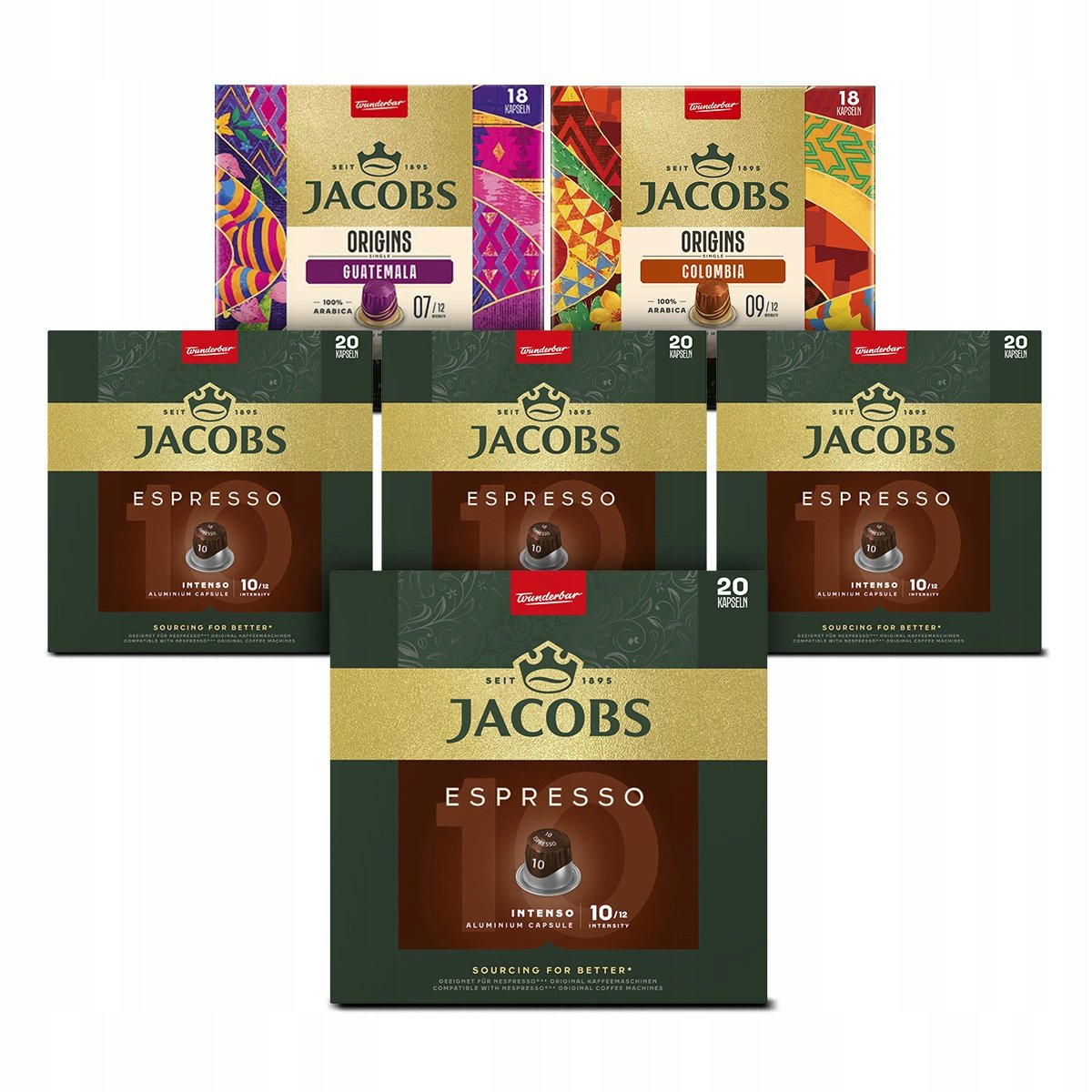 Kapsułki Jacobs do Nespresso(r)* zestaw 5+1 mix [116 kaw]