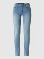 Spodnie damskie - Jeansy o kroju slim fit z dodatkiem streczu - miniaturka - grafika 1