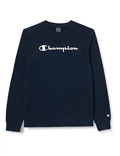 Champion Bluza dziecięca Legacy American Classics-Ultra Light Powerblend Terry Logo Crewneck, niebieski morski, 7-8 Lat - Bluzy dla dziewczynek - miniaturka - grafika 1