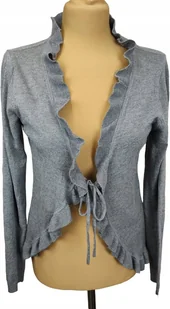 Sweter damski wiązany rozmiar L szary kaszmirowy - Swetry damskie Sweter damski wiązany rozmiar L szary kaszmirowy - Swetry damskie - miniaturka - grafika 1