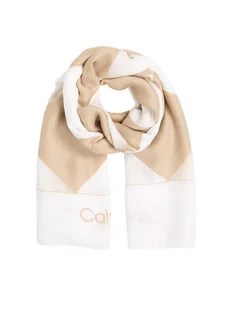 Calvin Klein Chusta K60K613232 Beżowy - Czapki i chusty sportowe damskie - miniaturka - grafika 1