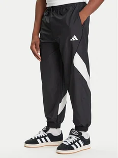 adidas Spodnie dresowe Stadium JN1830 Czarny Loose Fit - Spodnie sportowe męskie - miniaturka - grafika 1
