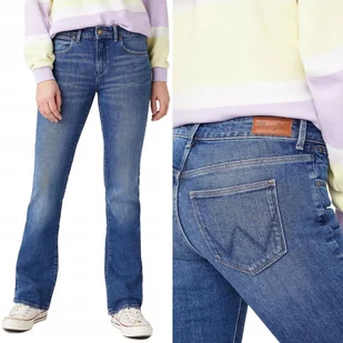 Wrangler BOOTCUT Air Blue Body Bespoke ROZSZERZANE CIEMNY DżINS W29 L32 - Spodnie damskie - miniaturka - grafika 1