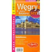 Atlasy i mapy - Demart Węgry + okolice Balatonu - mapa samochodowa (skala 1:555 000) - Demart - miniaturka - grafika 1