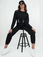 Dresy damskie - Komplet damski dresowy KEILI czarny Dstreet AY1008-XL - miniaturka - grafika 1