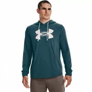 Bluzy sportowe męskie - Męska bluza dresowa nierozpinana z kapturem Under Armour UA Rival Terry Logo Hoodie - UNDER ARMOUR - grafika 1