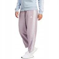 Dresy damskie - Spodnie damskie adidas Essentials 3-Stripes Open Hem Fleece różowe IR5387 L - miniaturka - grafika 1