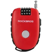 Zabezpieczenia do roweru - Zapięcie rowerowe ROCKBROS 32420981001 Linka Czerwony - miniaturka - grafika 1