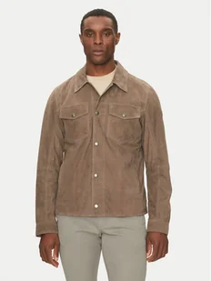 JOOP! Jeans Kurtka skórzana 15 Georg 80000766 Beżowy Regular Fit - Kurtki męskie - miniaturka - grafika 1