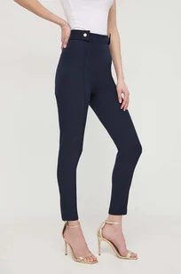 Silvian Heach spodnie damskie kolor granatowy dopasowane high waist - Spodnie damskie - miniaturka - grafika 1