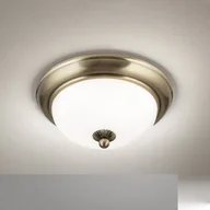 Lampy sufitowe - ORION Lampa sufitowa Empire, Ø 26,5 cm, antyczny mosiądz, matowe opalowe szkło - miniaturka - grafika 1