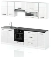 Meble kuchenne - Meble Kuchenne Kuchnia Marocco 2.6m Nowoczesna Duża Modułowa Biała Połysk - miniaturka - grafika 1