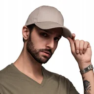 Czapki i chusty sportowe męskie - Czapka z daszkiem męska popielata bejsbolówka ozdobny haft OM-ACCS-0102 V3 - miniaturka - grafika 1