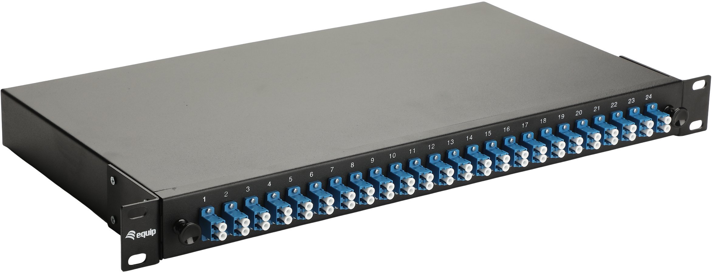 Equip Panel światłowodowy 24-Port LC-Duplex OS2 1U kompletny czarny 337210