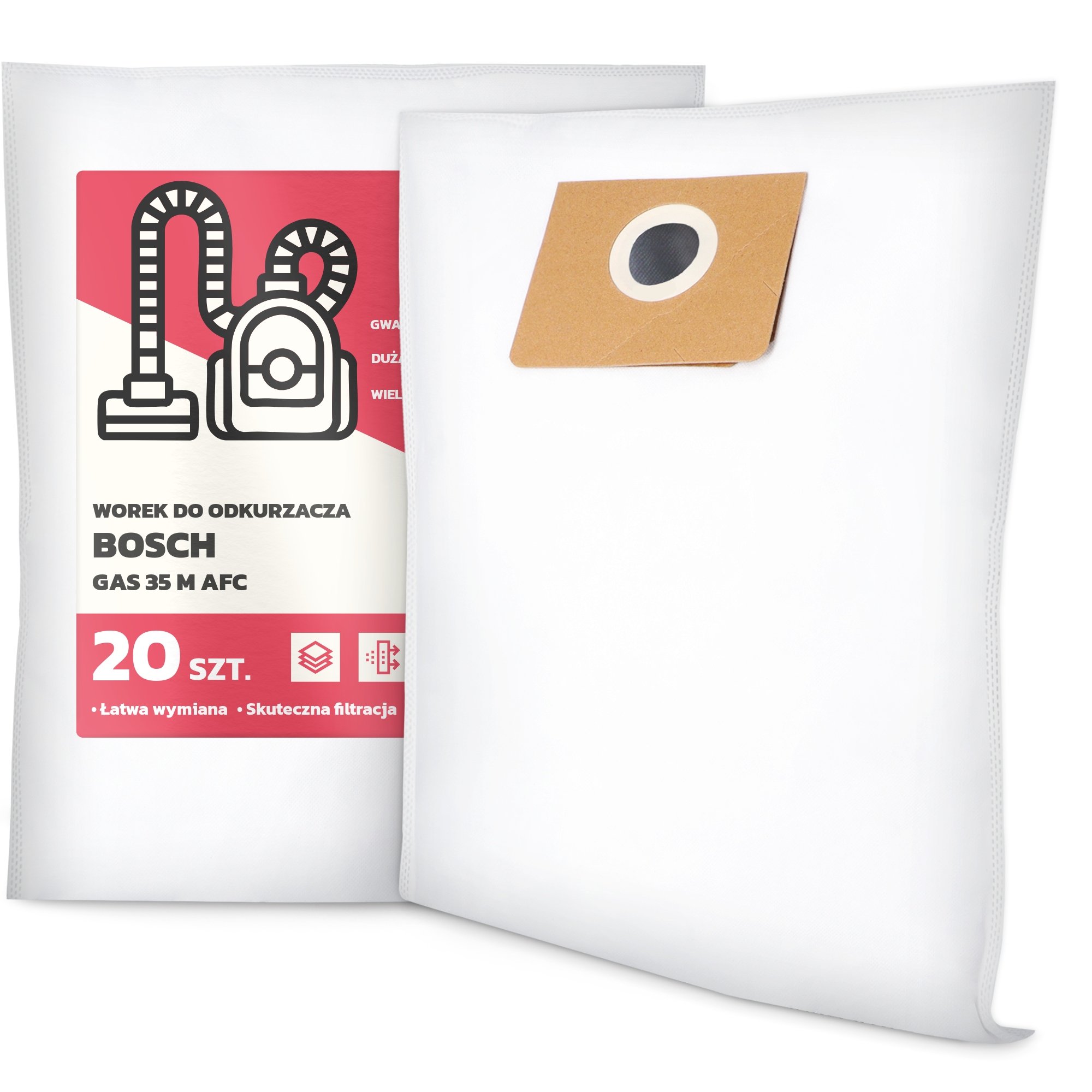 20x Worek do Odkurzacza Bosch Gas 35 M Afc Syntetyczny Duży Torba Worki G9