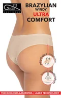 Majtki damskie - FIGI GATTA BRAZYLIAN WINDY ULTRA COMFORT (kolor Beige, rozmiar L) - miniaturka - grafika 1