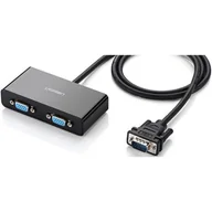 Kable komputerowe i do monitorów - UGREEN ugreen VGA Splitter wtyczka VGA (D-Sub) 2 przewodu VGA VGA na 2 gniazda VGA Monitor Y Adapter sieciowy do podłączenia data do komputera i monitora na Home lub teatru i AV obsługuje funkcje Czarny (20918) - miniaturka - grafika 1