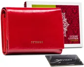 Portfele - Peterson Portfel Skórzany Ptn Pl-445-1537 Red - miniaturka - grafika 1