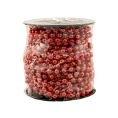 Ozdoby bożonarodzeniowe - Girlanda koralikowa czerwona 6 mm x 10 m - miniaturka - grafika 1