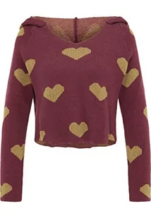 ocy Sweter damski 82733581, bordowy, XS/S, bordowy, XS-S - Swetry damskie - miniaturka - grafika 1