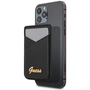 Guess Wallet Card Slot GUWMSSASLBK MagSafe Saffiano GUWMSSASLBK - Etui i futerały do telefonów - miniaturka - grafika 6