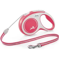 Smycze dla psów - Flexi Smycz New Comfort M linka 5m/ 20kg czerwony - miniaturka - grafika 1