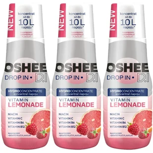 Syrop witaminowy OSHEE DROP IN, 3 szt - 500 ml malinowo-grejpfrutowy napój bez dodatku barwników i aromatów vitamin lemonade - Napoje energetyczne i izotoniczne Syrop witaminowy OSHEE DROP IN, 3 szt - 500 ml malinowo-grejpfrutowy napój bez dodatku barwników i aromatów vitamin lemonade - Napoje energetyczne i izotoniczne - miniaturka - grafika 1