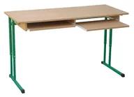 Meble do szkół i przedszkoli - Stolik komputerowy Robert z regulacją wysokości i ruchomą półką - miniaturka - grafika 1