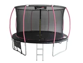 Trampoliny - Trampolina LEAN Sport Max 12ft Czarno-Różowa - miniaturka - grafika 1