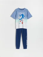 Skarpetki dla dzieci - Reserved - Dwuczęściowa piżama Sonic - granatowy - miniaturka - grafika 1