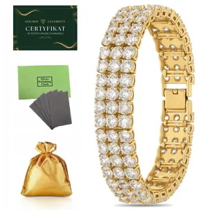 LUKSUSOWA DAMSKA BRANSOLETKA ZE STALI CHIRURGICZNEJ, SOLIDNA, PREMIUM, 18K - Bransoletki LUKSUSOWA DAMSKA BRANSOLETKA ZE STALI CHIRURGICZNEJ, SOLIDNA, PREMIUM, 18K - Bransoletki - miniaturka - grafika 1