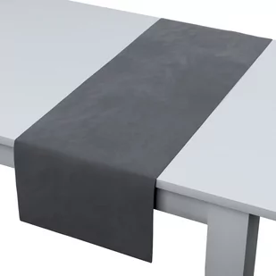 Dekoria pl Bieżnik prostokątny grafitowy szary 40 × 130 cm Velvet 410-704-12 - Obrusy i serwetki - miniaturka - grafika 1