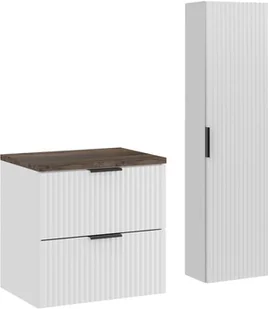 Zestaw meblowy 60cm z blatem i Szafką wysoką - Meble łazienkowe - miniaturka - grafika 1