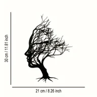 Rękodzieło - TEMU [2D Flat] Eleganckie Żelazne Drzewo Ścienne - Nowoczesny Dekor Sztuczny Do Biura, Domu, Sypialni, Dziedzińca, Kuchni, Wejścia Do Sklepu, - miniaturka - grafika 1