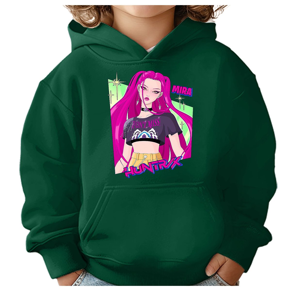 BLUZA DZIECIĘCA HUNTRIX MIRA KPOP 104 Z KAPTUREM BAWEŁNIANA JAKOŚĆ