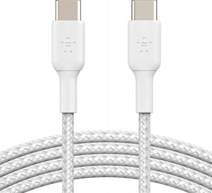 Belkin Kabel USB C na USB C 60W oplot, biały 0,15m - Kable USB - miniaturka - grafika 1