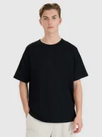 Koszulki męskie - 4F T-shirt oversize gładki uniseks 4FWSS25TTSHU1972-20S Czarny Roz. L - miniaturka - grafika 1