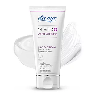 La mer MED+ Anti-Stress S.O.S Cream – bogaty krem nawilżający do skóry wrażliwej, koi podrażnioną i podrażnioną skórę, zmniejsza zaczerwienienia, pielęgnuje blizny, 5% pantenolu, 50 ml - Kremy do twarzy - miniaturka - grafika 1