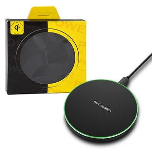 ECOBOX ŁADOWARKA BEZPRZEWODOWA FREE CZARNA INDUKCYJNA QI FAST CHARGING 10W - Ładowarki do telefonów - miniaturka - grafika 1