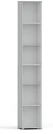 Meblościanki - Regał pola 215x40 cm biały, 6 półek na książki i segregatory - miniaturka - grafika 1